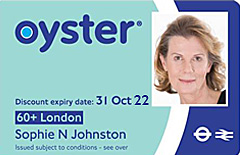 60+ London Oyster Photocard