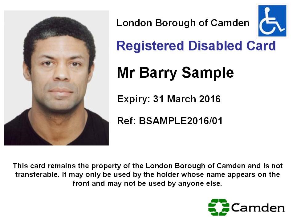 registered disabled card